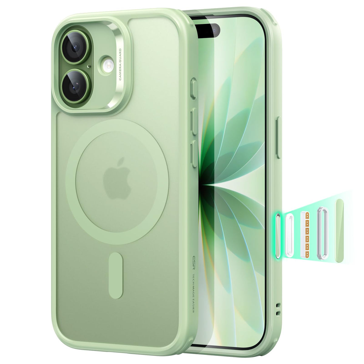 ESR Classic Hybrid for iPhone 18 Pro Max/17 Pro Max Case, Frosted Black