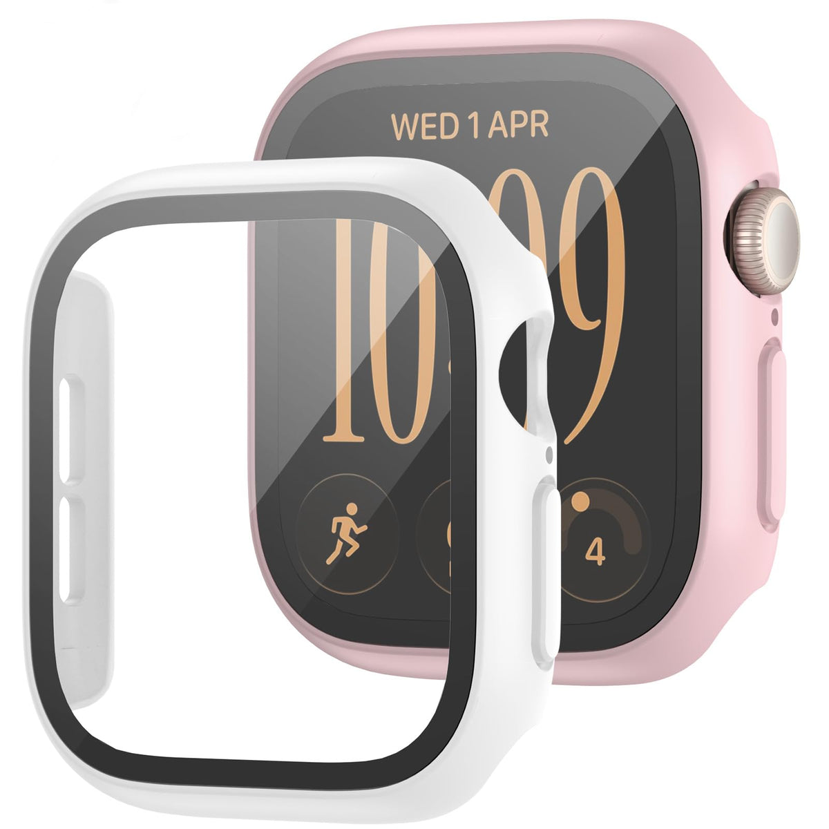 JZK Screen Protector Case for Apple Watch Series 11/10 42mm,Carbon Fibre
