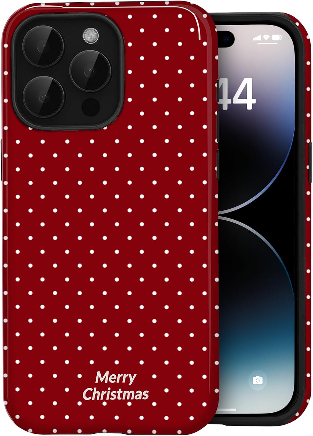 for iPhone 12/12 Pro Cute Polka Dot Phone Case, Yellow