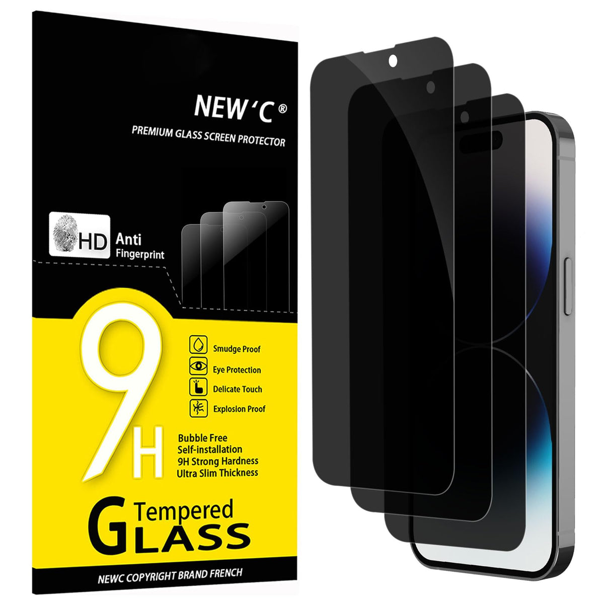 NEW'C for iPhone 17 Pro Max, iPhone 16 Pro Max Screen Protector HD Clear
