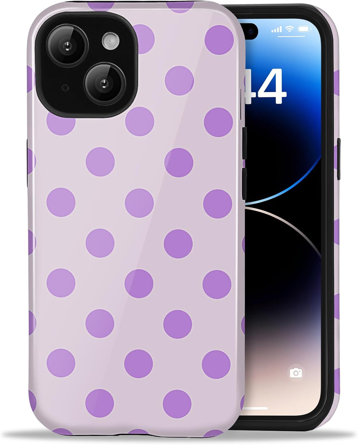 for iPhone 12/12 Pro Cute Polka Dot Phone Case, Yellow