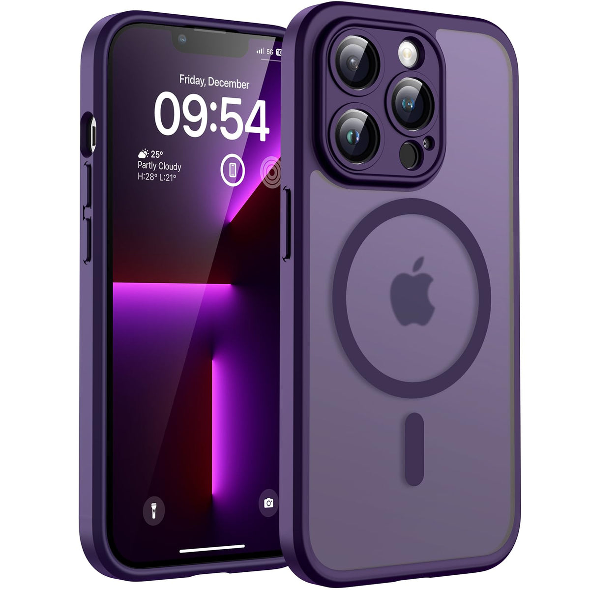 TOCOL for iPhone 13 Pro Max Case, Compatible with MagSafe, Black