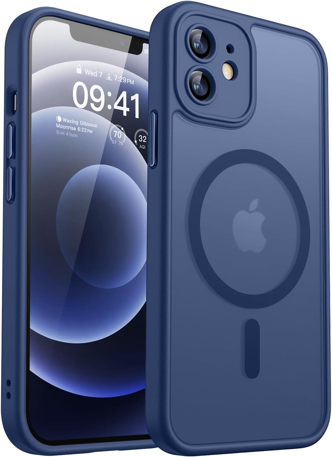 CANSHN Magnetic Shockproof for iPhone 16 Plus Case, Deep Green
