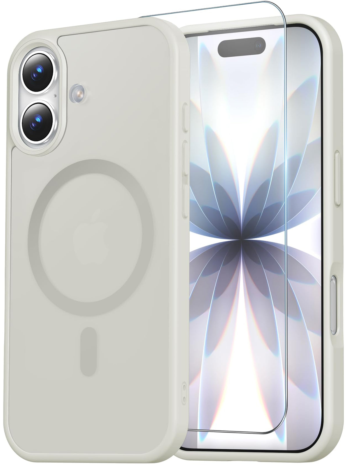 Temdan for iPhone AIR Case with Screen Protector Beige