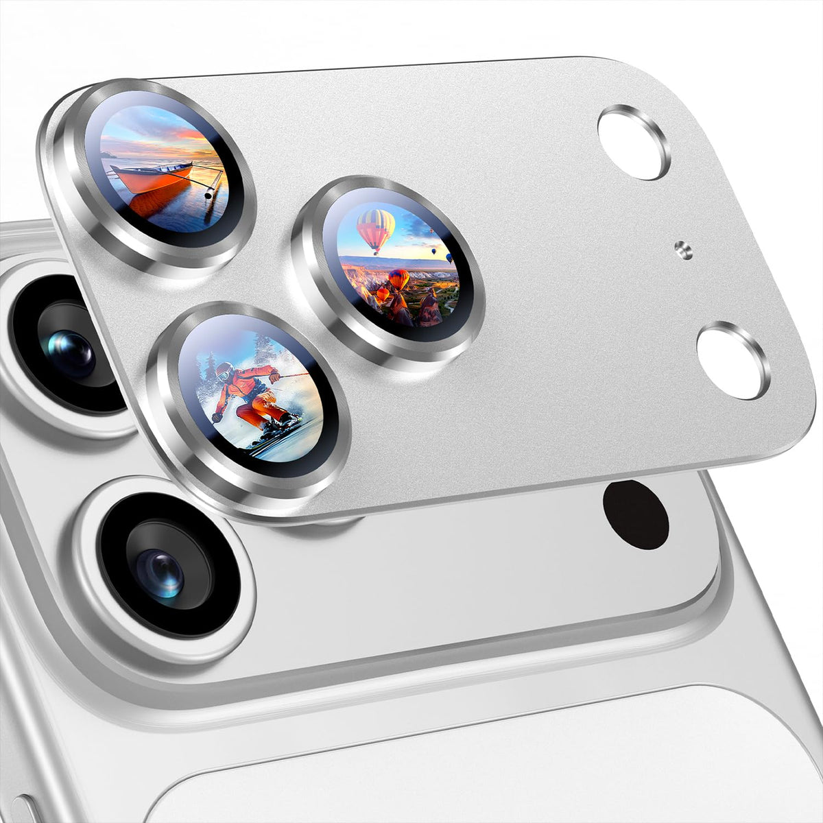 Uyiton for iPhone 18 Pro Camera Lens Protector, Metal Frame Glass Cover