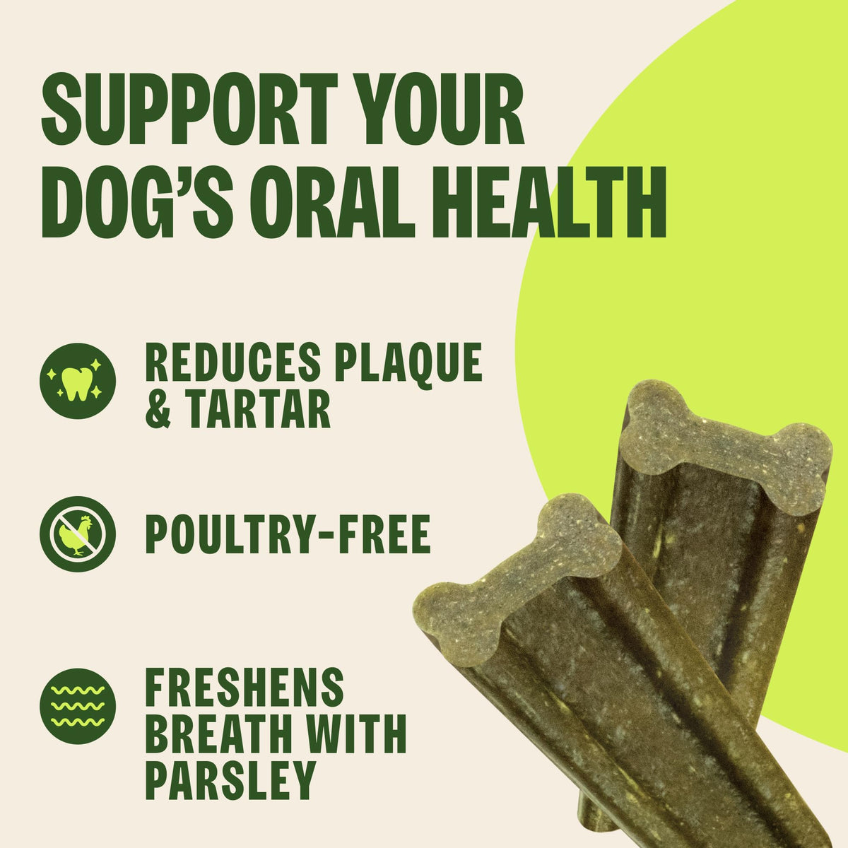 Whimzees Wellness Brushzees Natural Dog Dental Treat, VOHC Accepted Chews, Freshens Breath, Extra-Small Size, 12.7 oz Bag, 48 Count