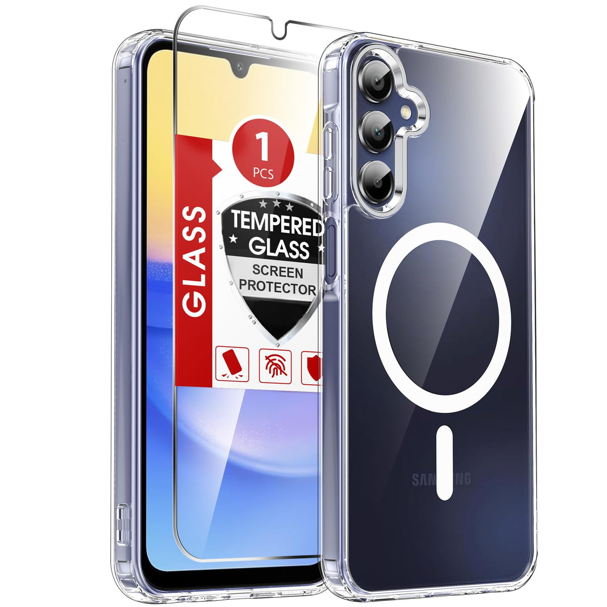 LeYi for Pixel-8A Phone Case: MagSafe Fit & Screen Protector Crystal Clear