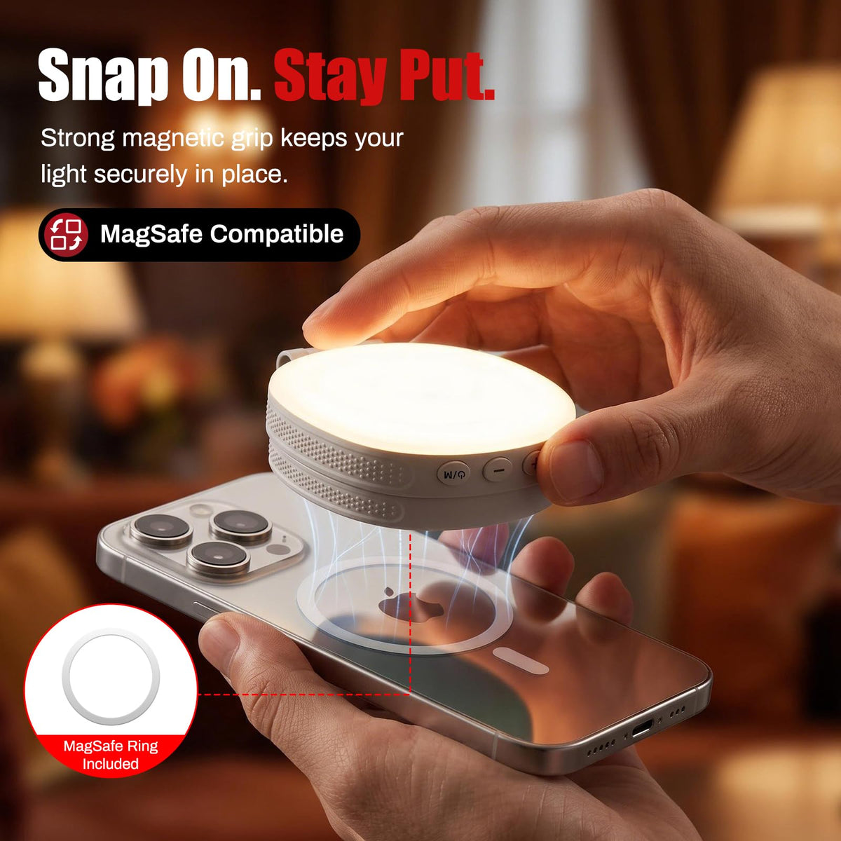ALTSON 60 LED Portable Selfie Light Video Conference Lighting with Clip & Camera Tripod Adapter Rechargeable 2200mAh CRI 97+, 3 Light Modes for Phone iPhone Webcam Laptop Photo Makeup
