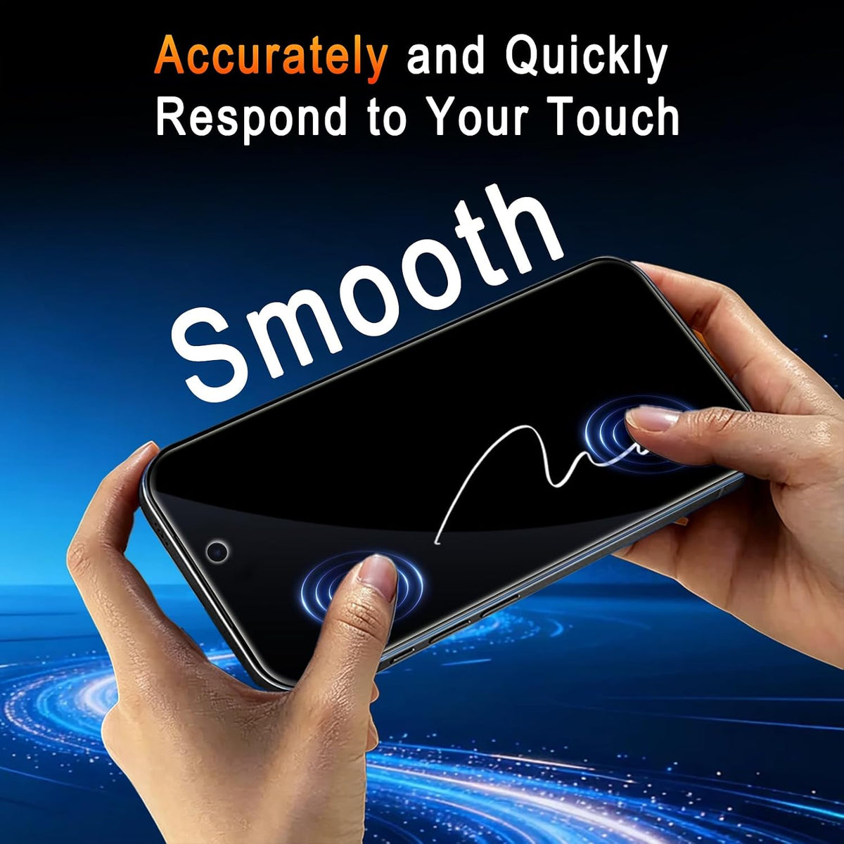 TZGZT 3 Pack Privacy Screen Protectors for iPhone Duo, Tempered Glass