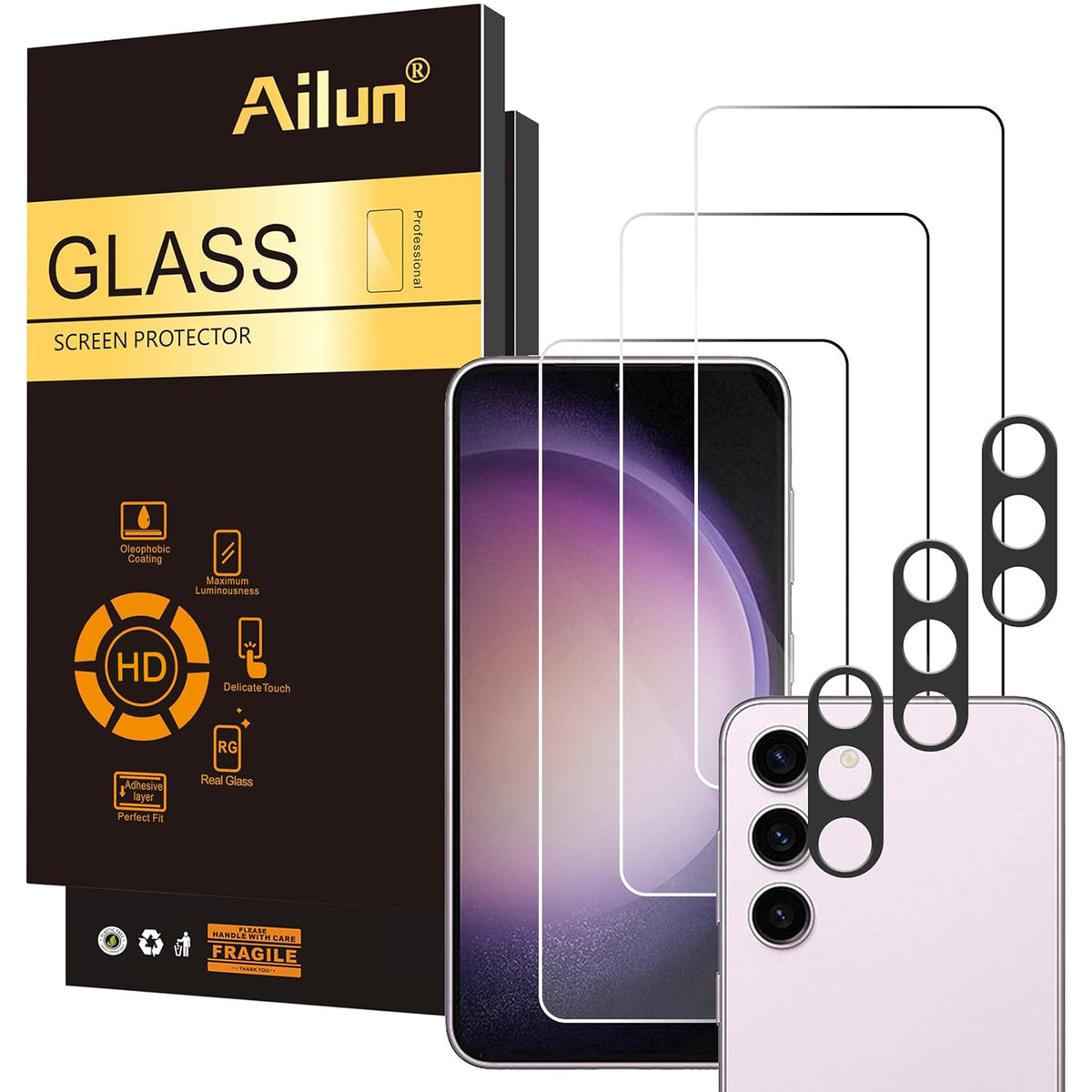 Ailun Screen Protector + Camera Lens Protector for Galaxy S26 Ultra