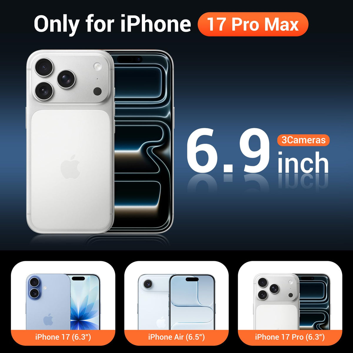 Temdan for iPhone AIR Case with Screen Protector Beige