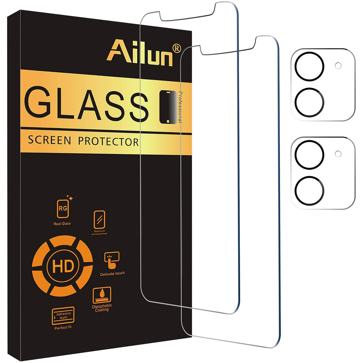 Ailun Screen Protector + Camera Lens Protector for iPhone 16 Pro Max
