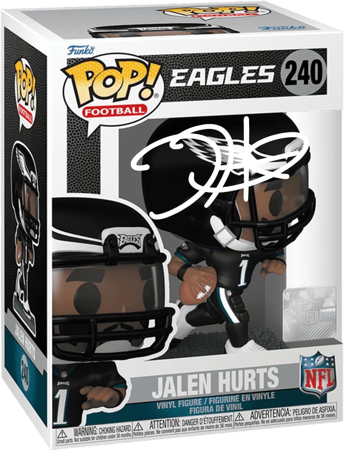 Jalen Hurts #240 Funko POP! Figurine, Philadelphia Eagles, Facsimile Signed