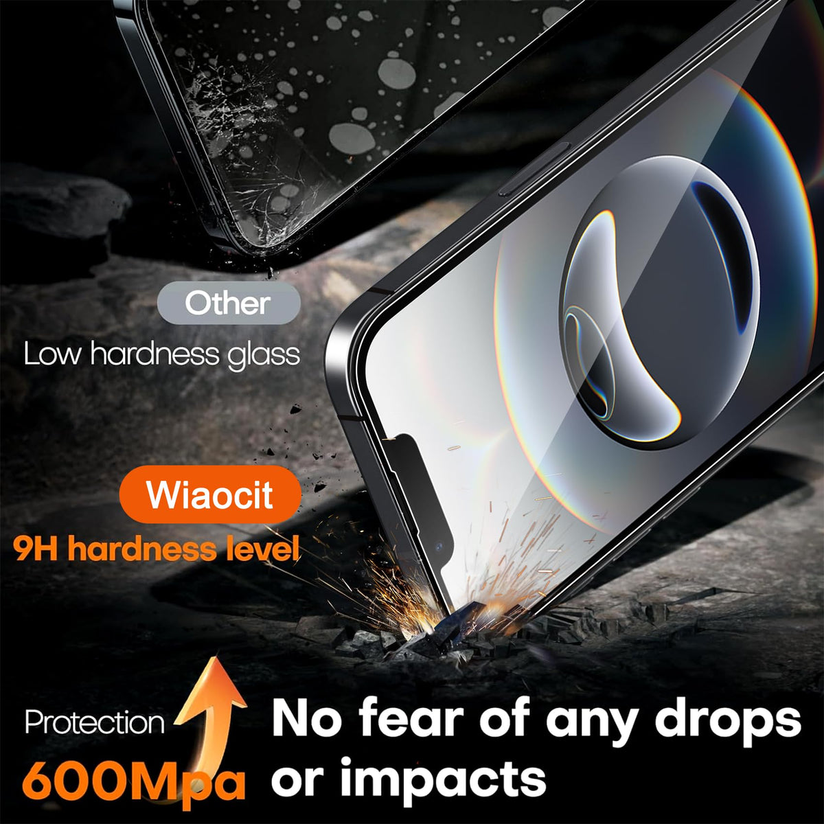 Wiaocit Tempered Glass Screen Protector for iPhone 13