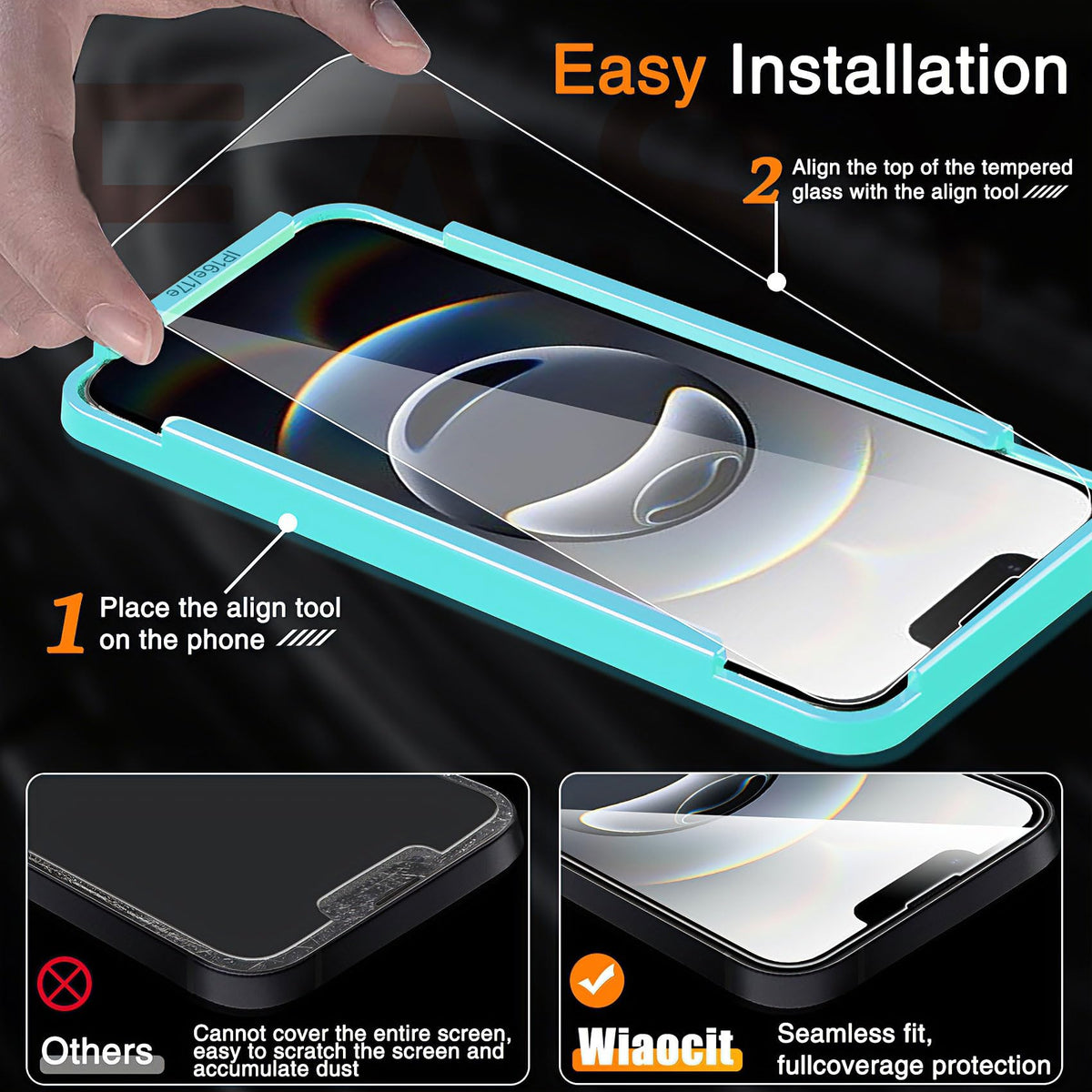Wiaocit Tempered Glass Screen Protector for iPhone 13