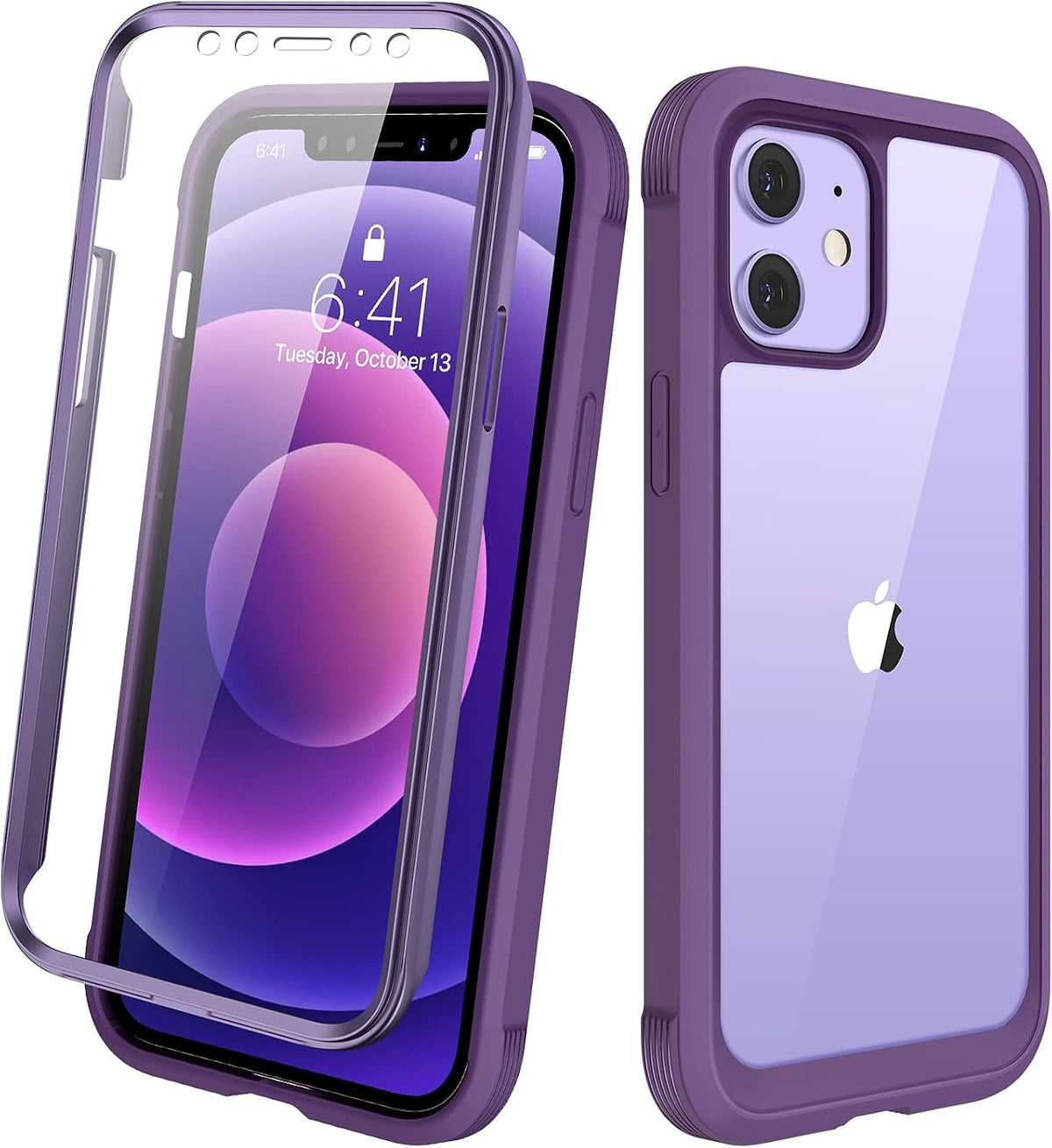 Diaclara Designed for iPhone 15 Plus Case 6.7 Inch, Full-Body Clear Bumper Cases w/Built-in Screen Protector, 360 Protective Rugged Case + Glass Camera Lens Protector,Mint Green