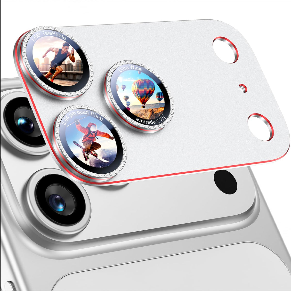 Uyiton for iPhone 18 Pro Camera Lens Protector, Metal Frame Glass Cover