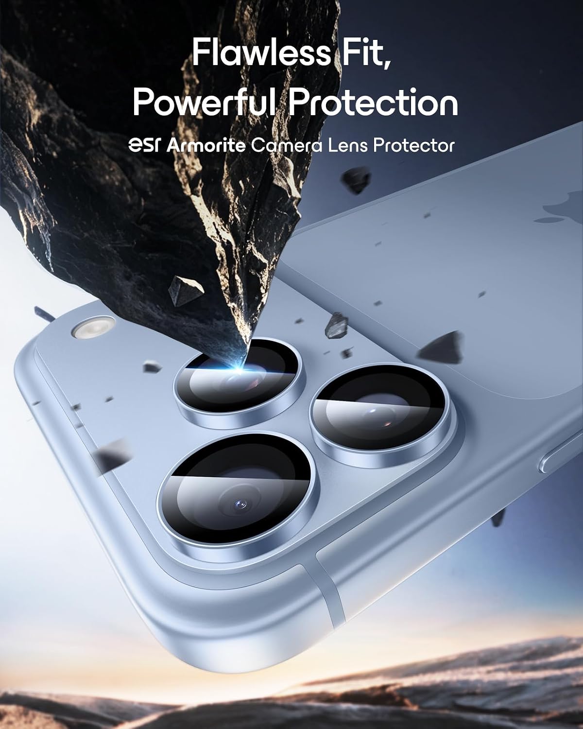 ESR for iPhone Duo Camera Lens Protector, 1 Pack, Blue