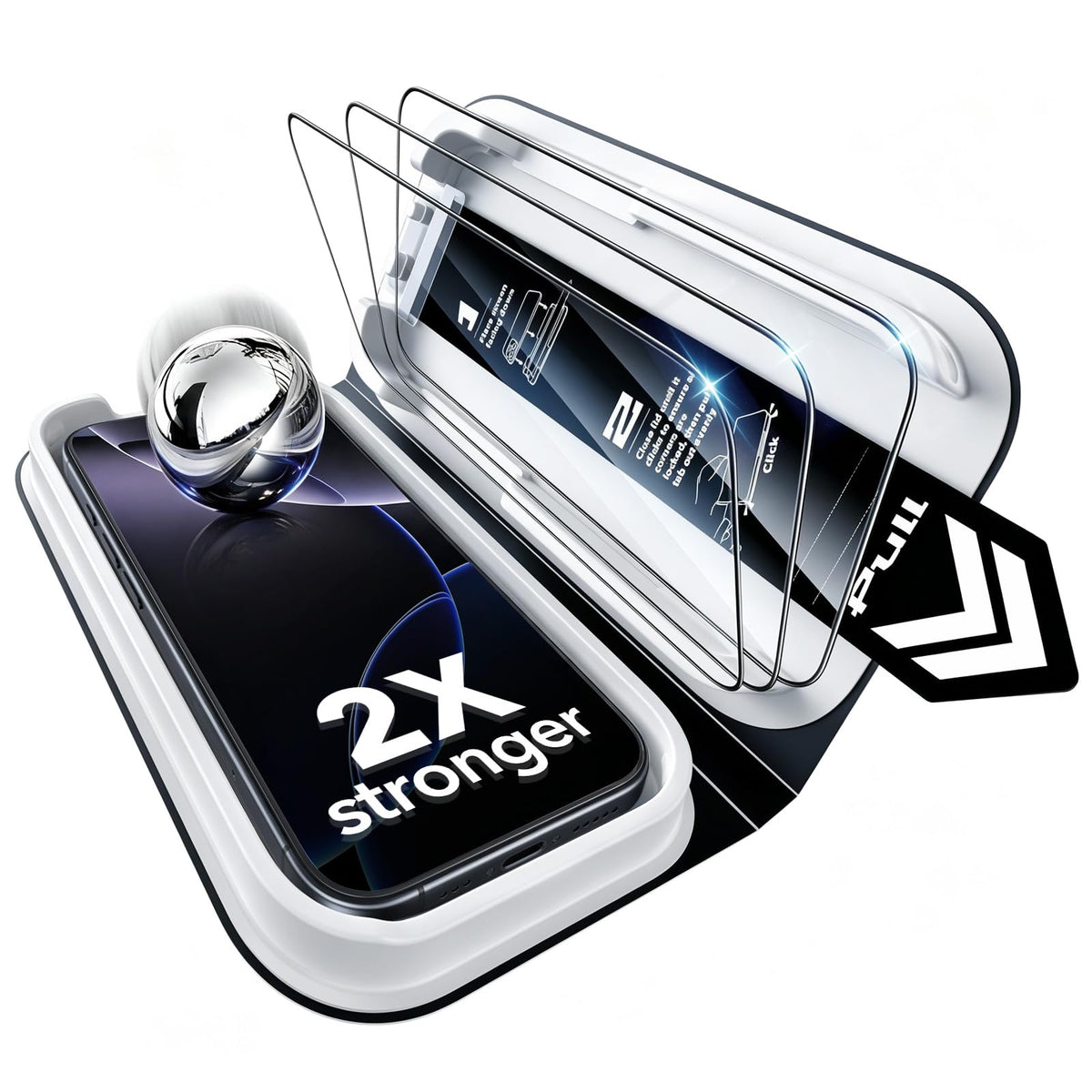 ESR 3 Pack for iPhone 17 Pro Max Screen Protector, Classic Clear