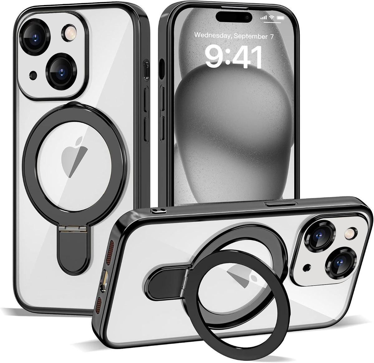 Marble Pattern Case for iPhone 11 with Stand 6.1",M-Purple
