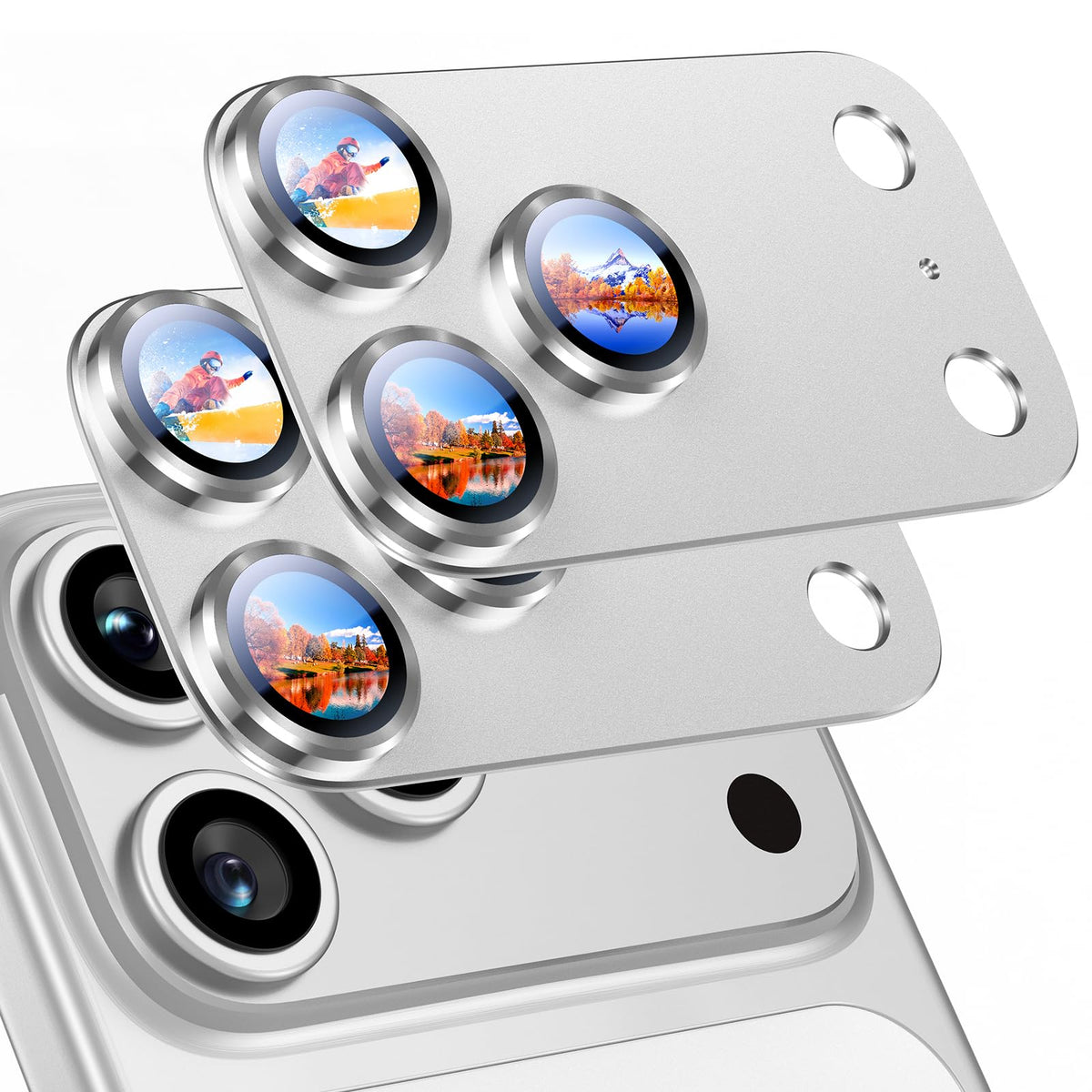 Uyiton for iPhone 18 Pro Camera Lens Protector, Metal Frame Glass Cover