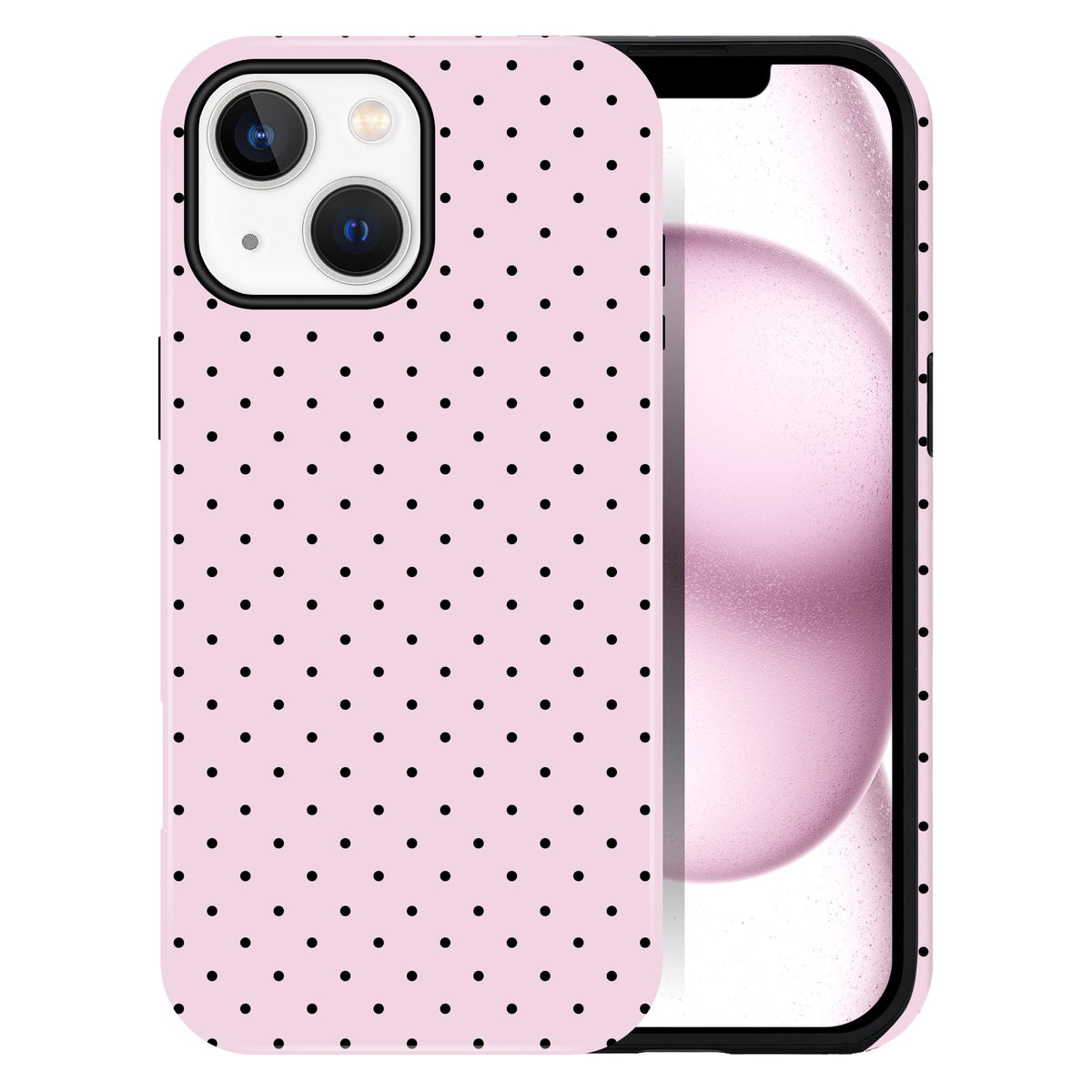 Polka Dot Pattern Phone Case for iPhone 17 6.3", White