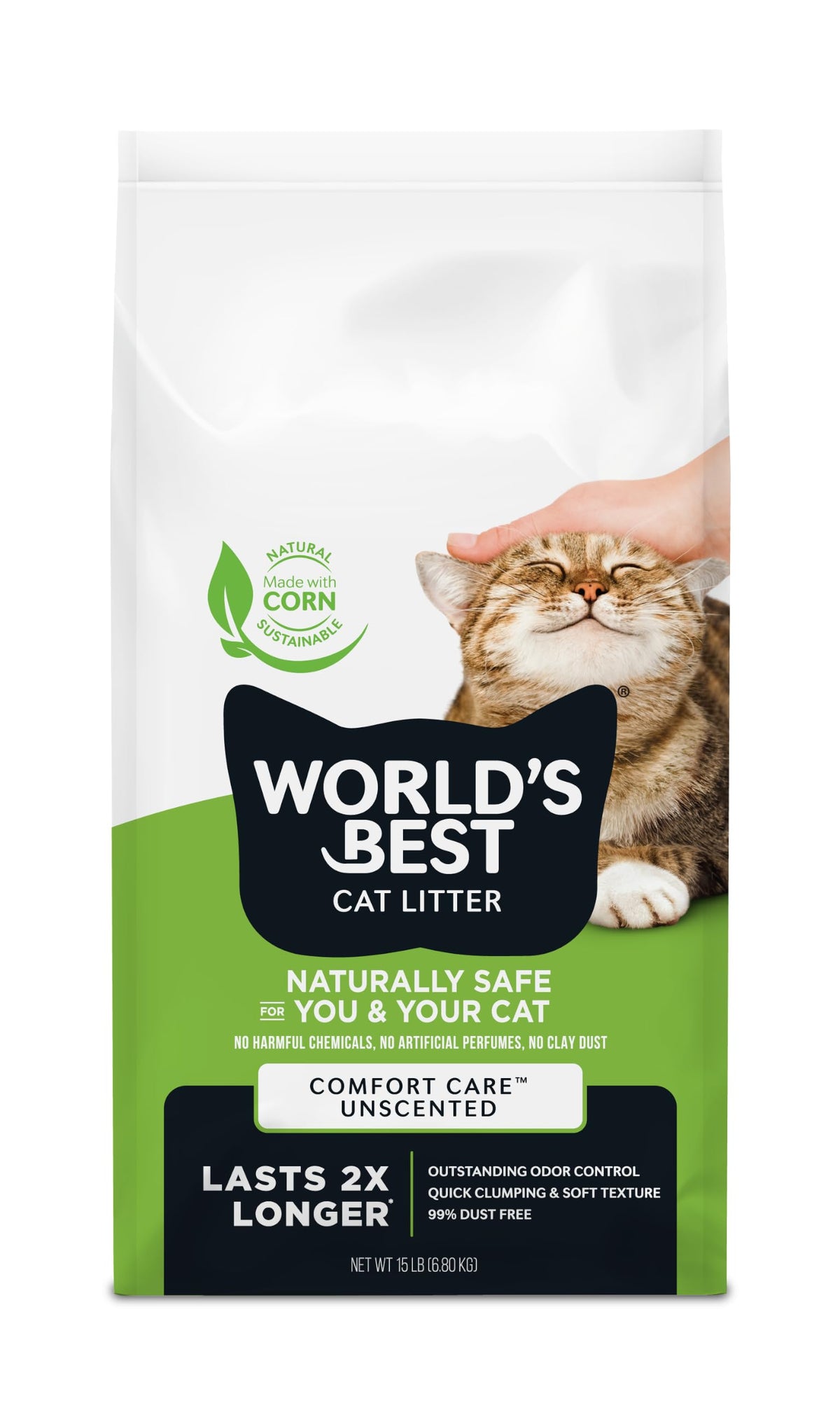 World's Best Cat Litter, Comfort Care, Unscented, Odor Control, 8 lb Bag