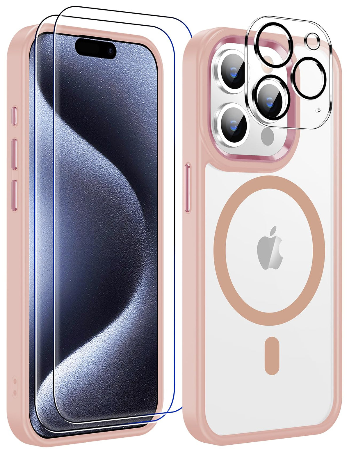 Temdan for iPhone AIR Case with Screen Protector Beige