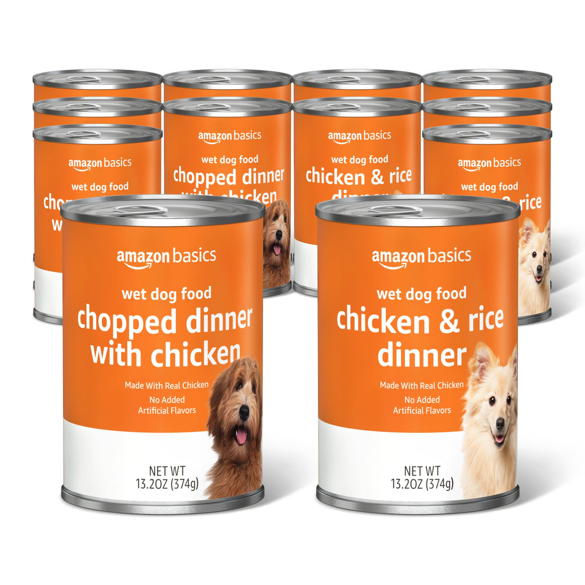 Amazon Basics Wet Dog Food Variety Pack, Country Stew Flavor and Cuts in Gravy with Beef, Made with Natural Ingredients, 13.2oz Cans (Pack of 12)