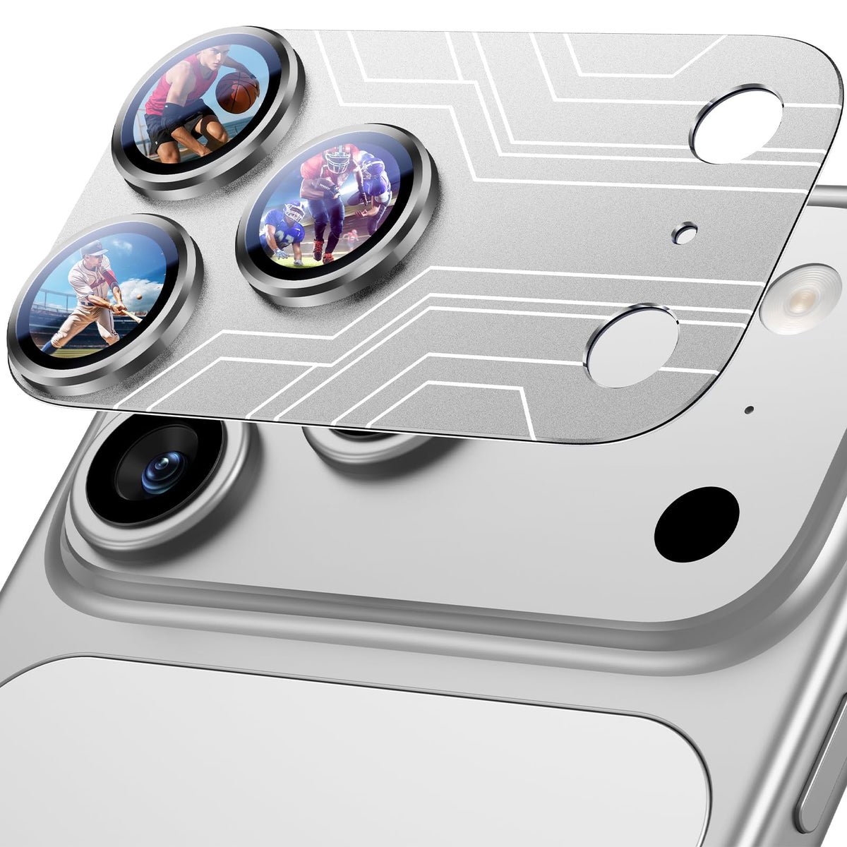 Uyiton for iPhone 18 Pro Camera Lens Protector, Metal Frame Glass Cover