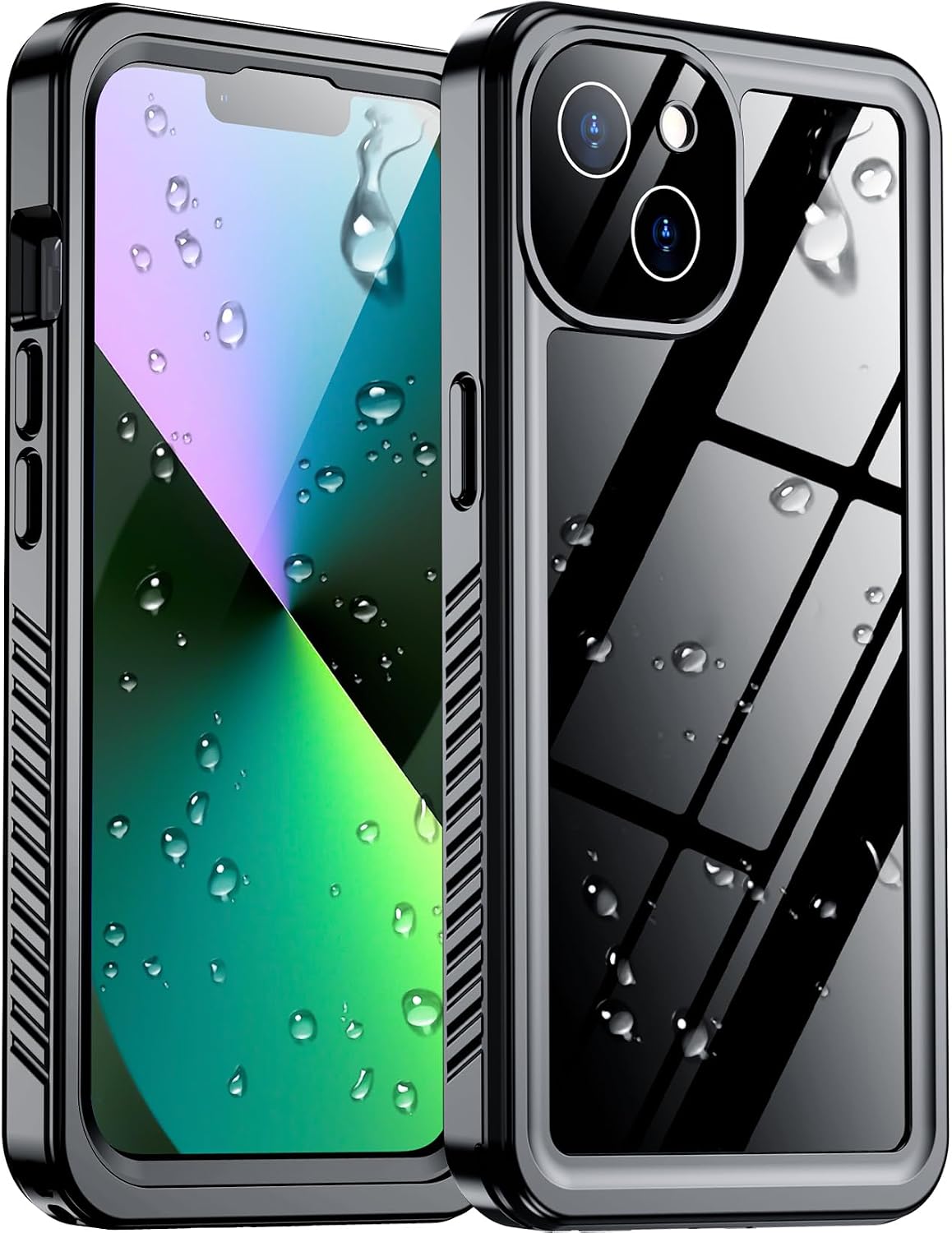 Temdan Compatible with iPhone 17 Pro Case,Waterproof Built-in Screen & Camera Protector IP68 Underwater Full Body 17FT Military Dropproof Shockproof Phone Case 6.3"-Blue/Clear