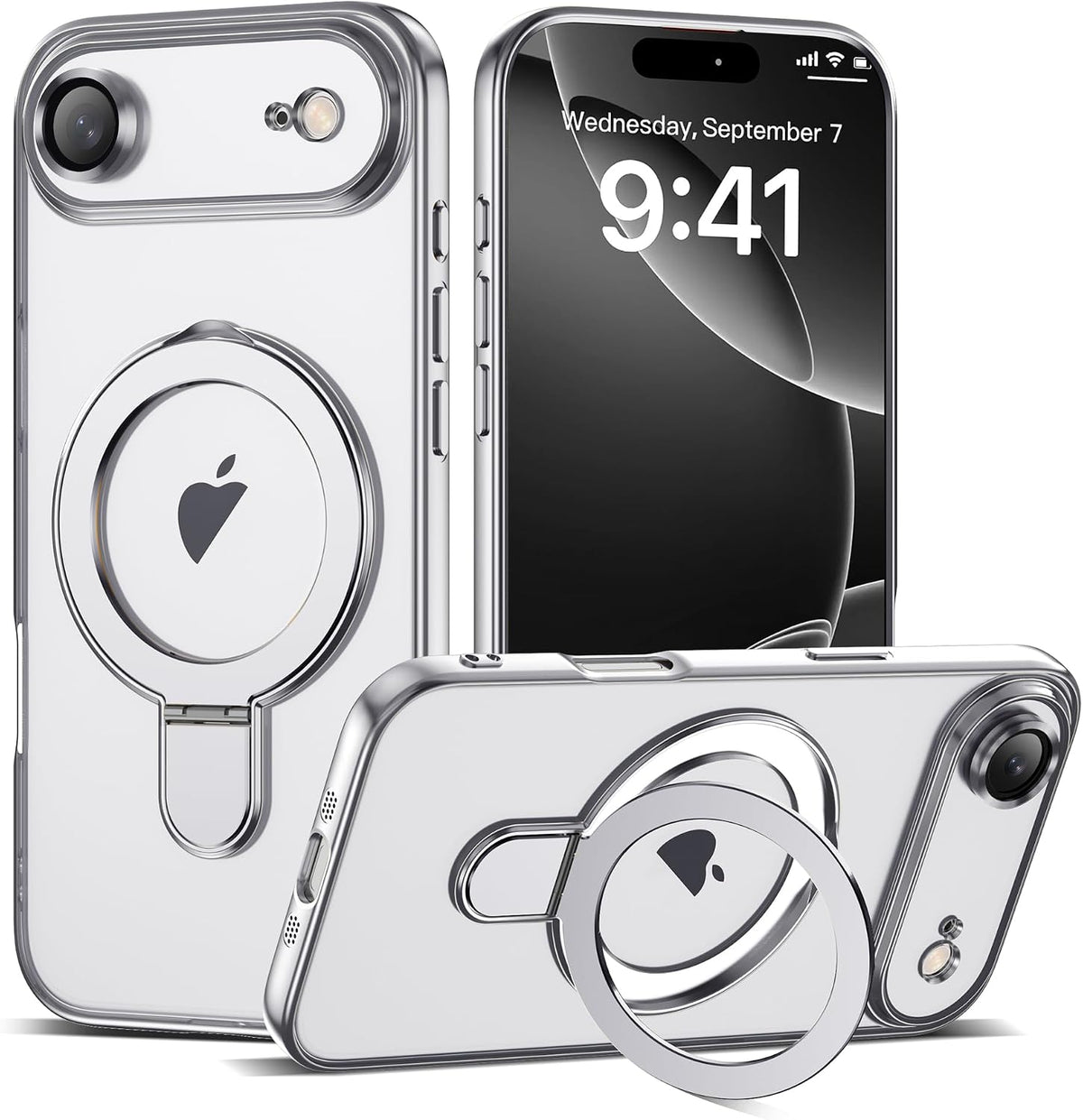 Marble Pattern Case for iPhone 11 with Stand 6.1",M-Purple