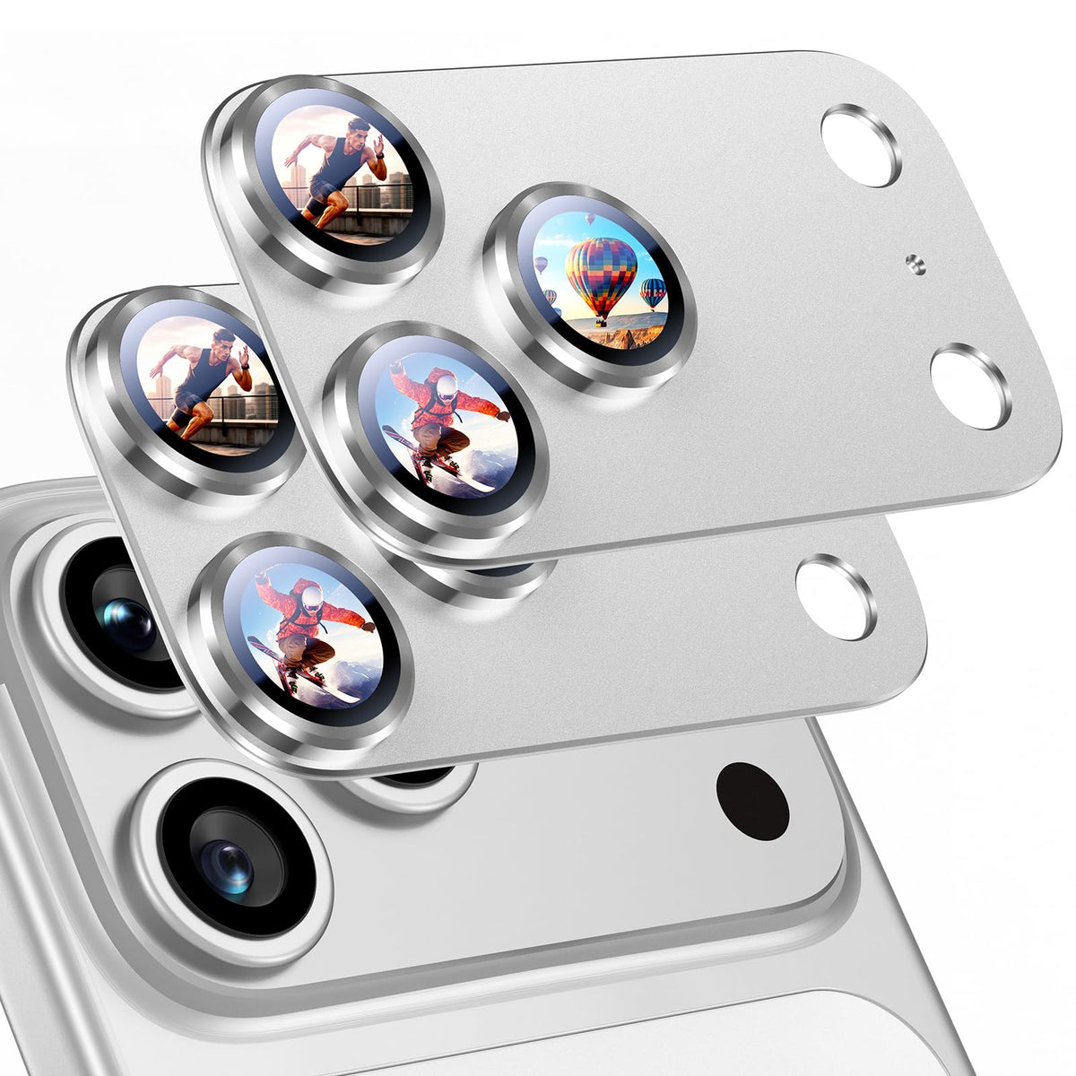 Uyiton for iPhone 18 Pro Camera Lens Protector, Metal Frame Glass Cover