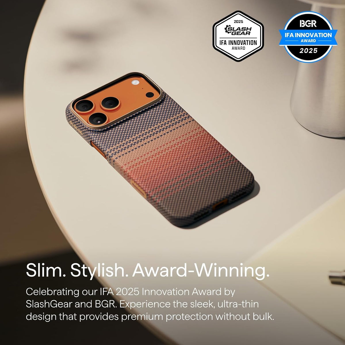 pitaka for iPhone 18 Pro Case 6.3" with Caseless Feeling, Abyss Blue