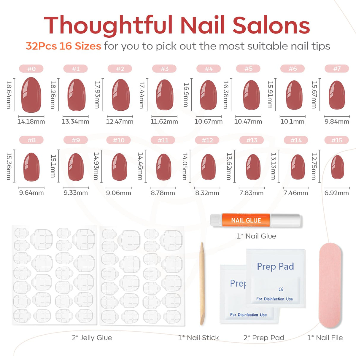 Modelones Black Press on Nails Short, Halloween Oval Fall Fake Nails