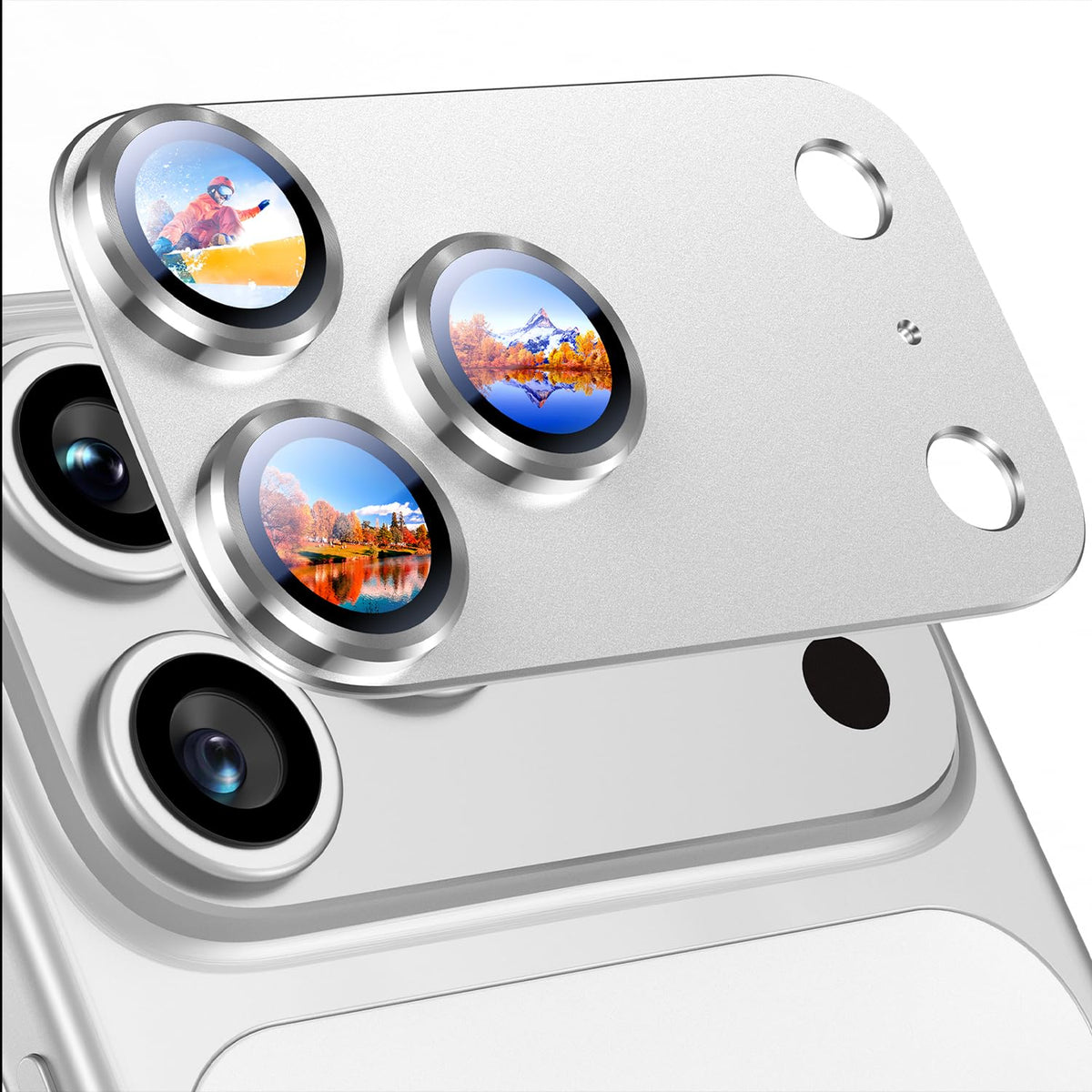 Uyiton for iPhone 18 Pro Camera Lens Protector, Metal Frame Glass Cover