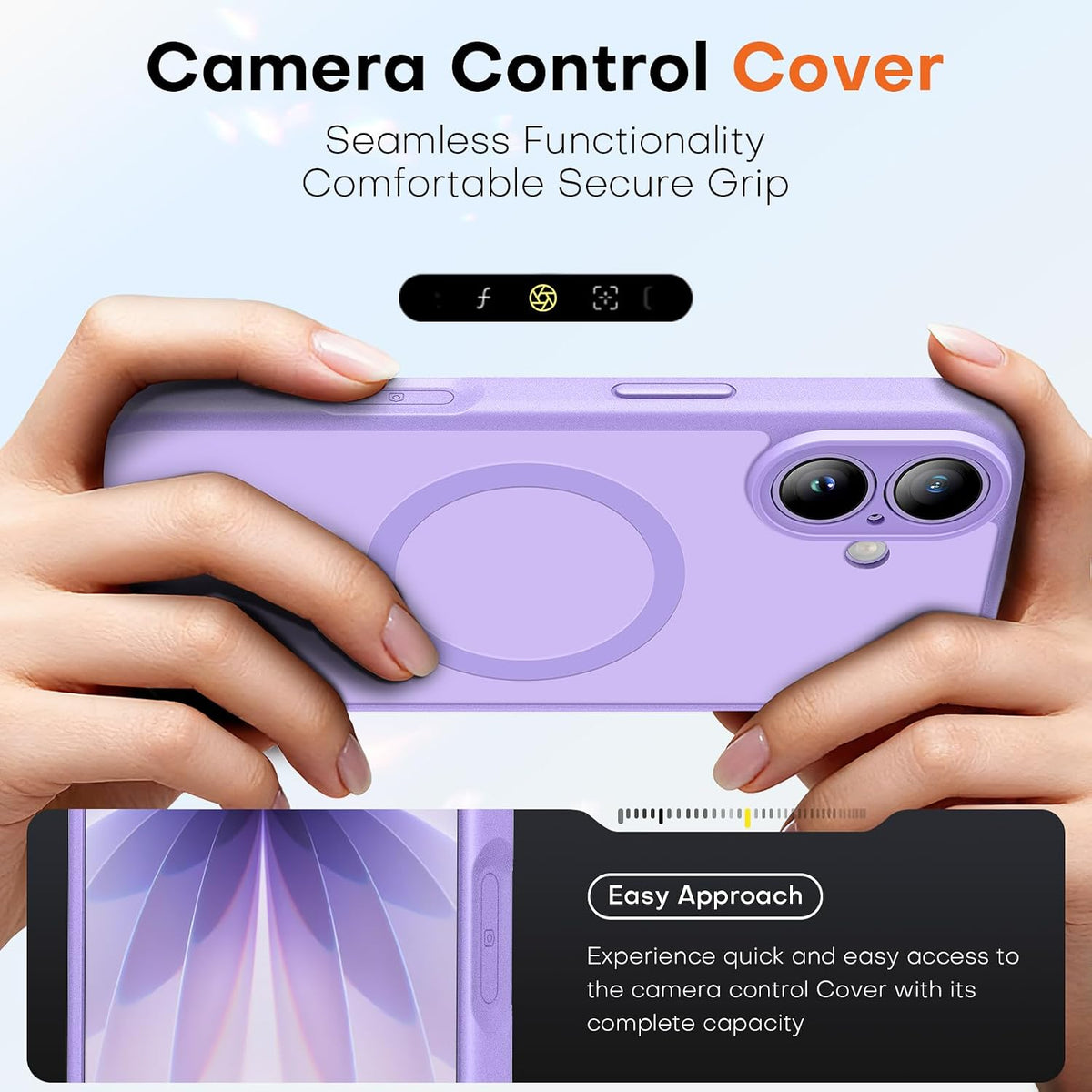TAURI for iPhone 16 Pro Max Case, Compatible with MagSafe, Purple