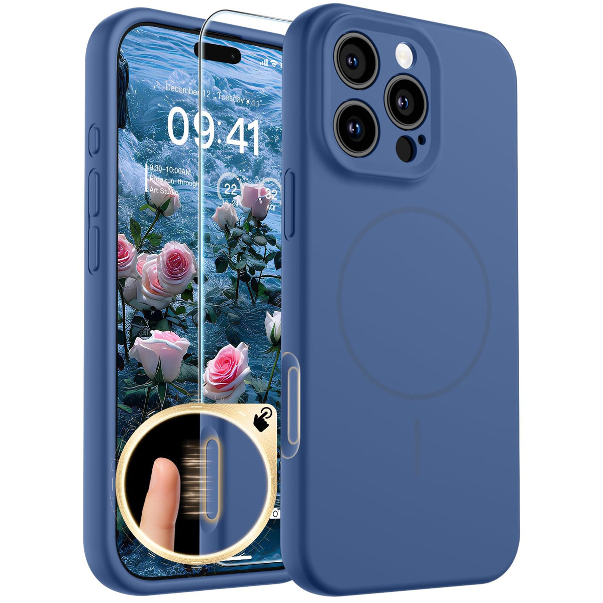 SUPFINE Silicone & Magnetic for iPhone 16 Pro Case