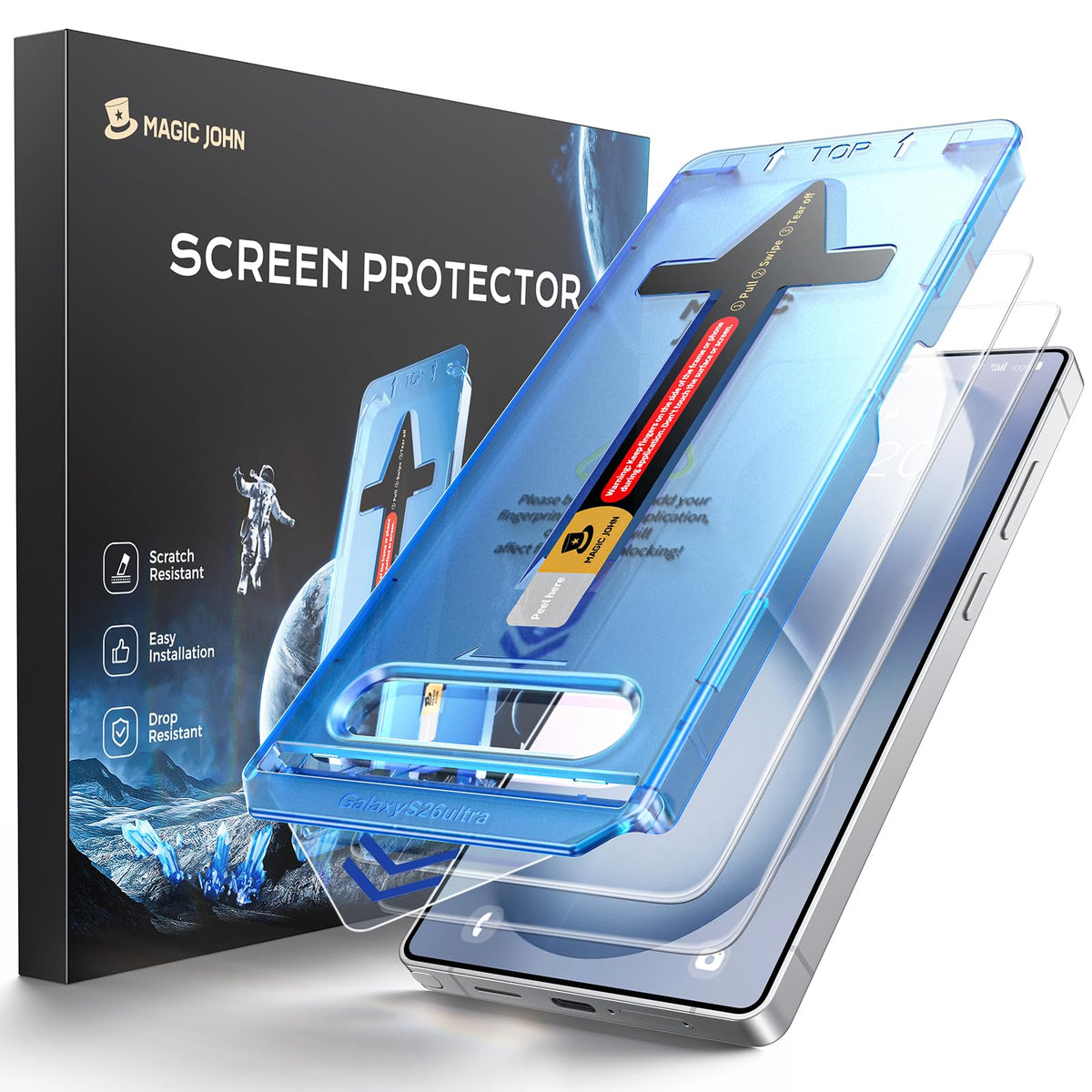 MAGIC JOHN for iPhone 18 Pro Max Screen Protector Easy Installation