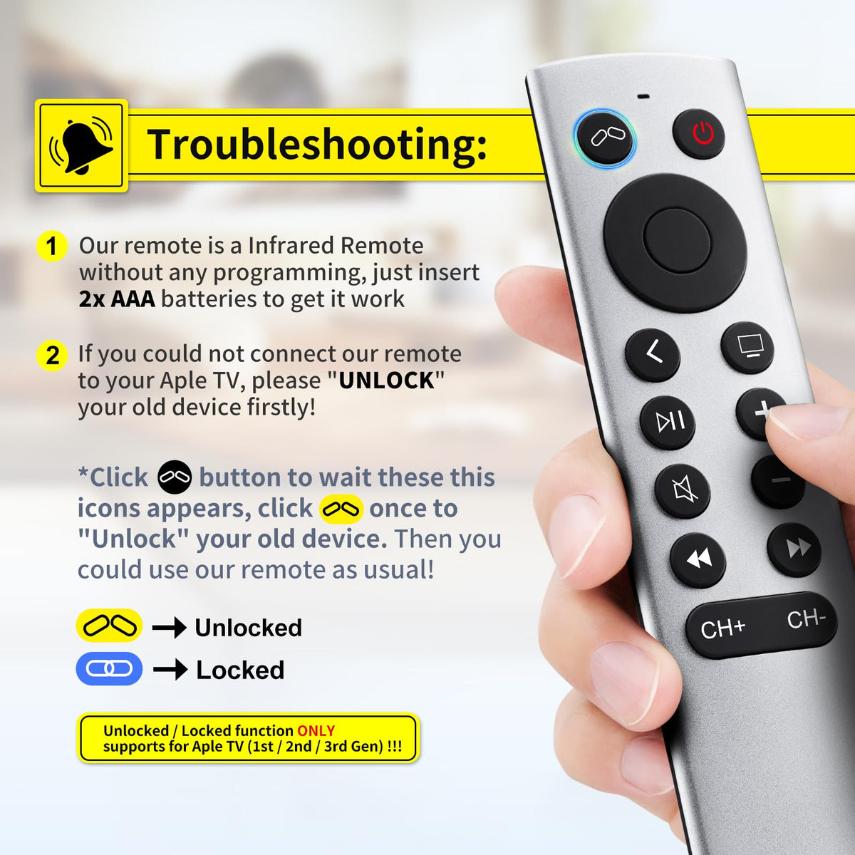 Universal Replacement for LG Smart TV Remote