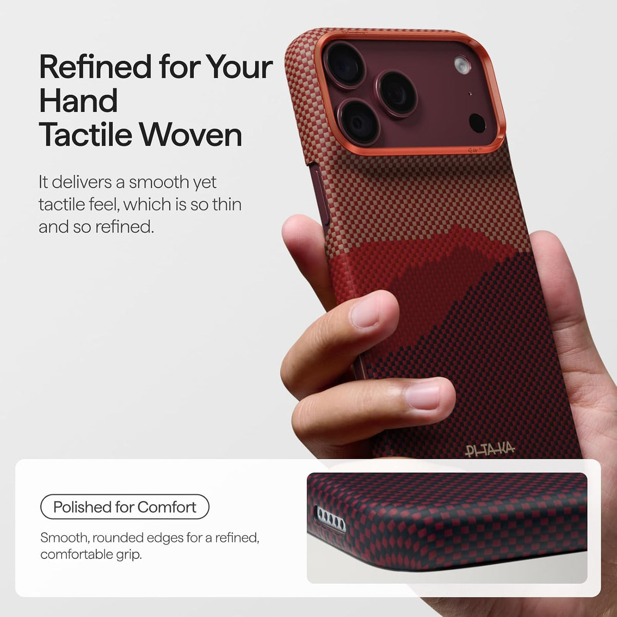 pitaka for iPhone 18 Pro Case 6.3" with Caseless Feeling, Abyss Blue