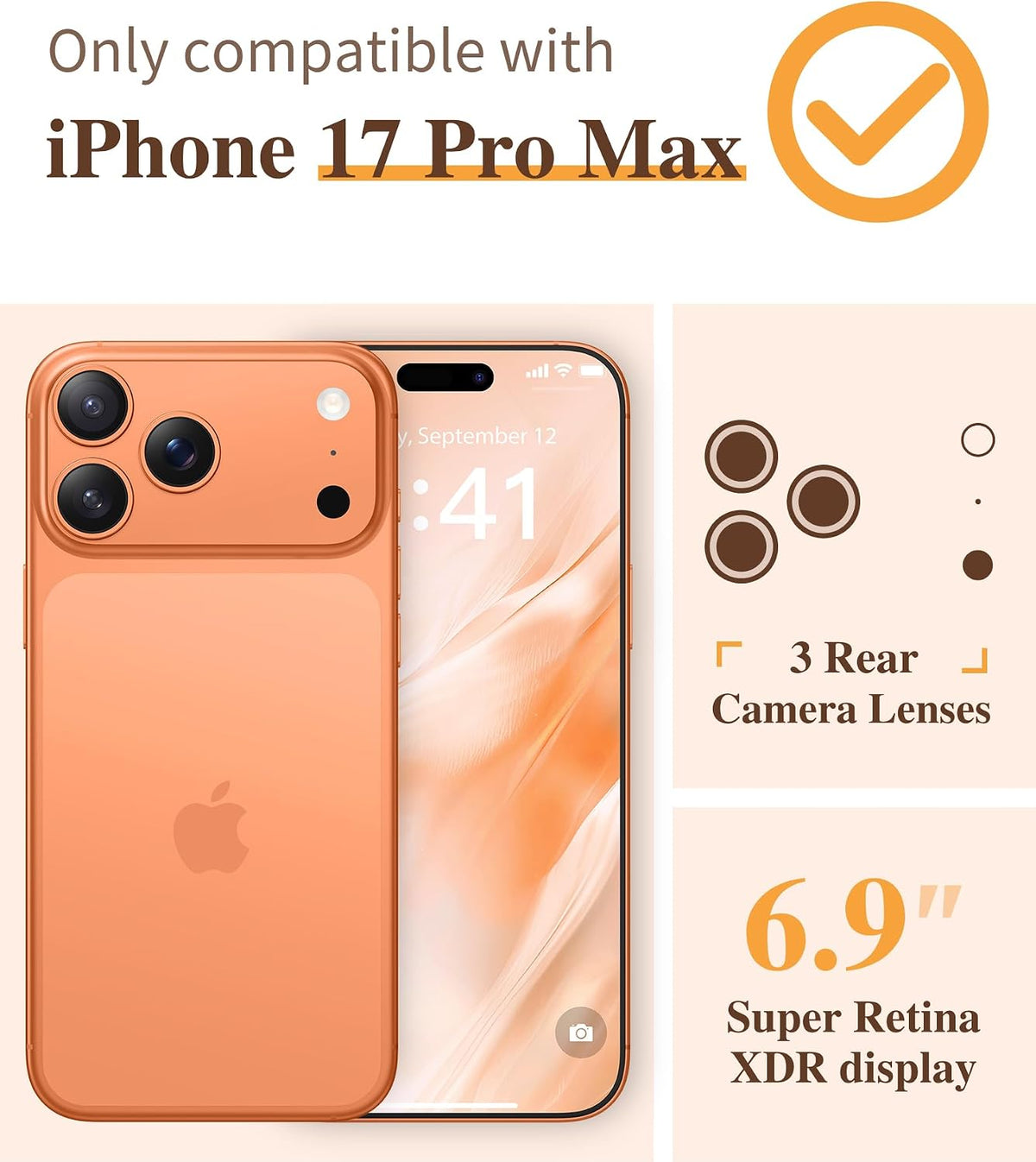 GVIEWIN for iPhone 17 Case Floral Clear Slim Women