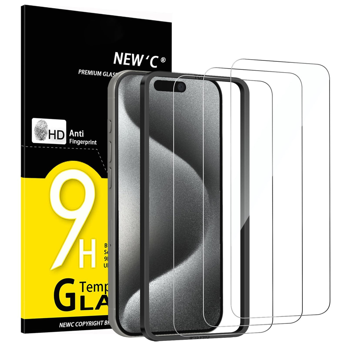 NEW'C for iPhone 17 Pro Max, iPhone 16 Pro Max Screen Protector HD Clear
