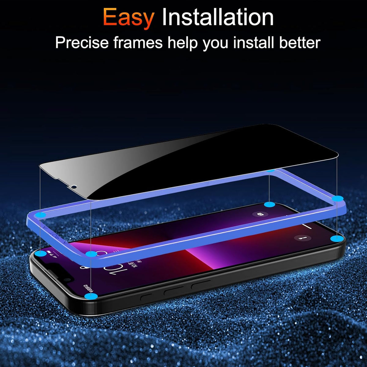 TZGZT 3 Pack Privacy Screen Protectors for iPhone Duo, Tempered Glass