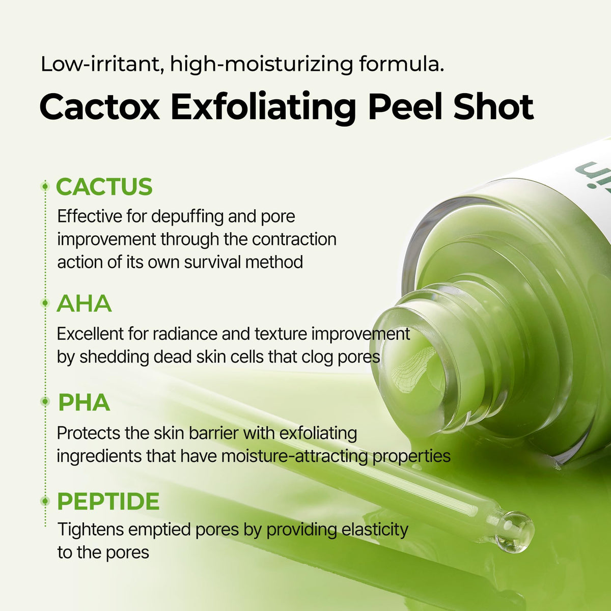 Dr.Melaxin Peel Shot Black Rice Exfoliating Ampoule, Face Exfoliator with AHA BHA Niacinamide Rice Bran Water, Blackhead Remover, Pore Minimizer, Glass Skin Serum, Korean Skin Care, 2.7 oz