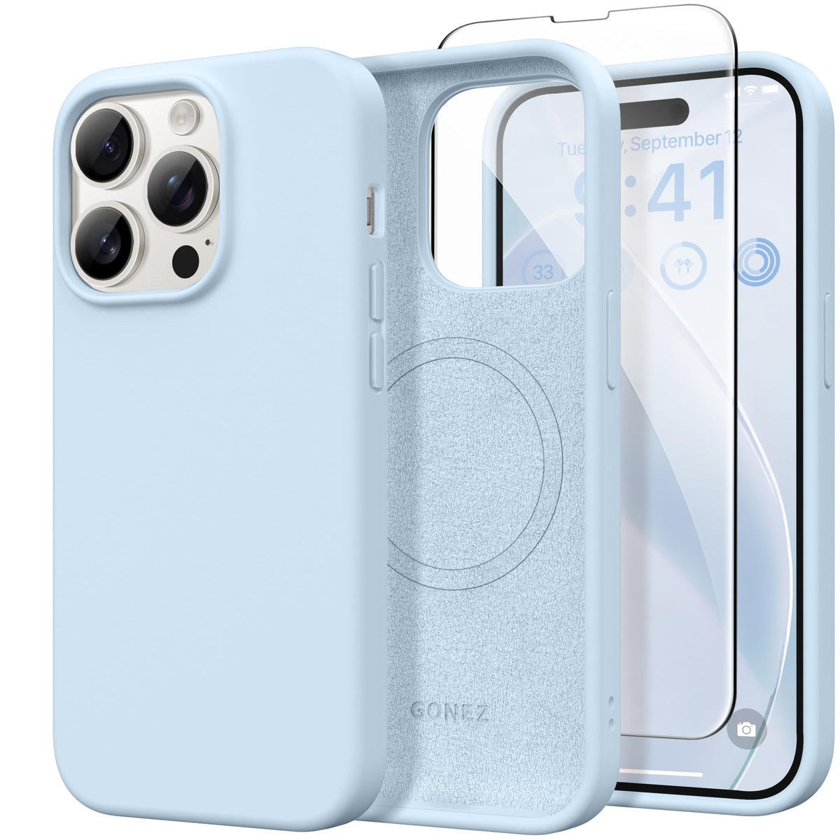 GONEZ for iPhone 18 Pro Max Case/iPhone 17 Pro Max Case, Mist Blue