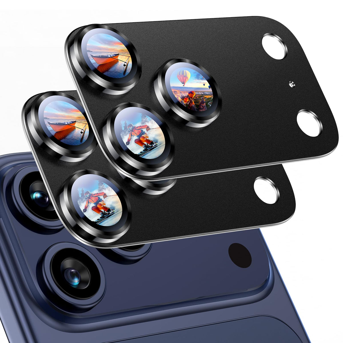 Uyiton for iPhone 18 Pro Camera Lens Protector, Metal Frame Glass Cover