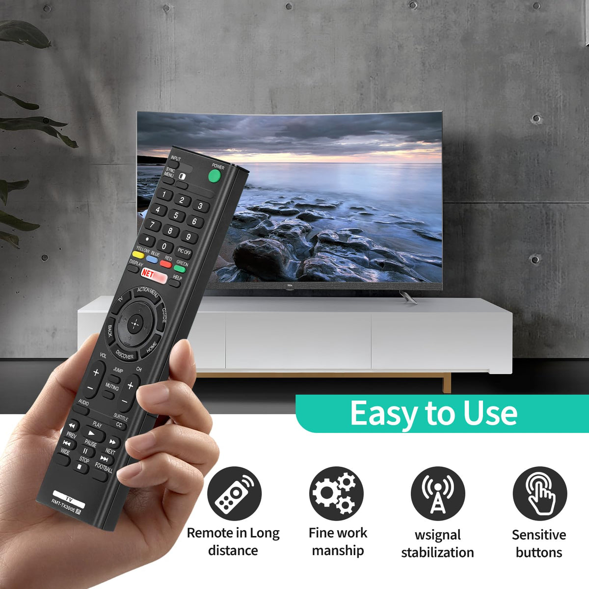 2 Pack Universal Remote for Samsung TV Remote Control with Prime Video, Netflix, Rakute TV Button, Samsung Remote Controls for Smart TV LCD UHD LED Hdtv QLED 3D 4K 8K TVs All