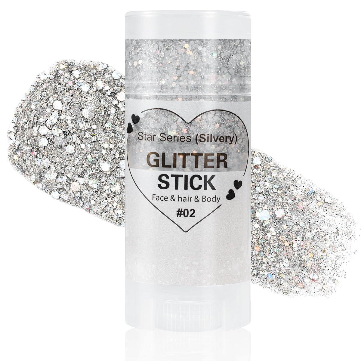 Mysense Red Face Hair Body Glitter Stick,Halloween Cosplay Sparkling Sequins Chunky Glitter Makeup,Festival Rave Concert Outfit Accessories for Women Girls Kids