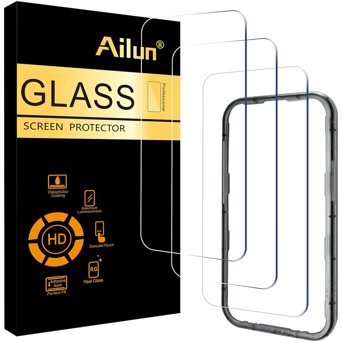 Ailun 3 Pack Screen Protector for iPhone 16 / iPhone 15 / iPhone 15 Pro